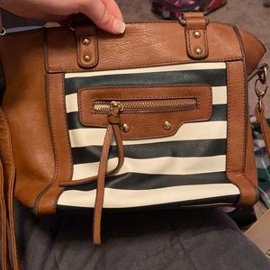 Blue&white stripped cross body